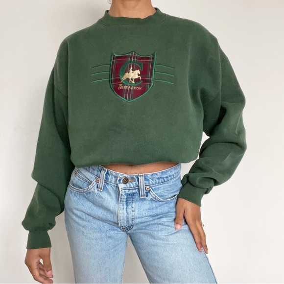 Vintage Sweaters - Vintage 90s Horse Cowboy Western Crewneck Sweatshirt